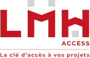 Logo LMH Access rouge et gris