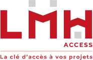 Logo LMH Access rouge et gris